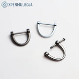 10pcs Horseshoe Clasp Metal Key Ring Zinc Alloy D-Type Buckle