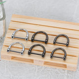 10pcs Horseshoe Clasp Metal Key Ring Zinc Alloy D-Type Buckle