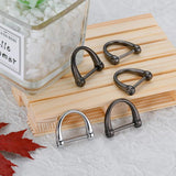 10pcs Horseshoe Clasp Metal Key Ring Zinc Alloy D-Type Buckle