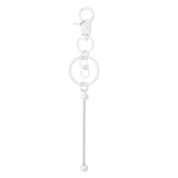 Kovict 4Pcs Beadable Keychain Bars Metal Beaded Keychain DIY Pendant Jewelry