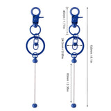 Kovict 4Pcs Beadable Keychain Bars Metal Beaded Keychain DIY Pendant Jewelry