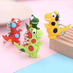 10PCS Dinosaur Keychains PVC Animal Pendant Doll Key Chain Jewelry Gift