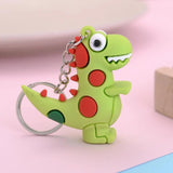 10PCS Dinosaur Keychains PVC Animal Pendant Doll Key Chain Jewelry Gift