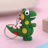 10PCS Dinosaur Keychains PVC Animal Pendant Doll Key Chain Jewelry Gift