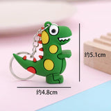 10PCS Dinosaur Keychains PVC Animal Pendant Doll Key Chain Jewelry Gift