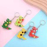 10PCS Dinosaur Keychains PVC Animal Pendant Doll Key Chain Jewelry Gift