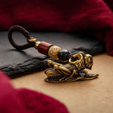Brass Grasshopper Keychain Pendant Lanyard Locust Men Car Key Chain