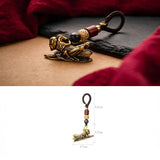 Brass Grasshopper Keychain Pendant Lanyard Locust Men Car Key Chain
