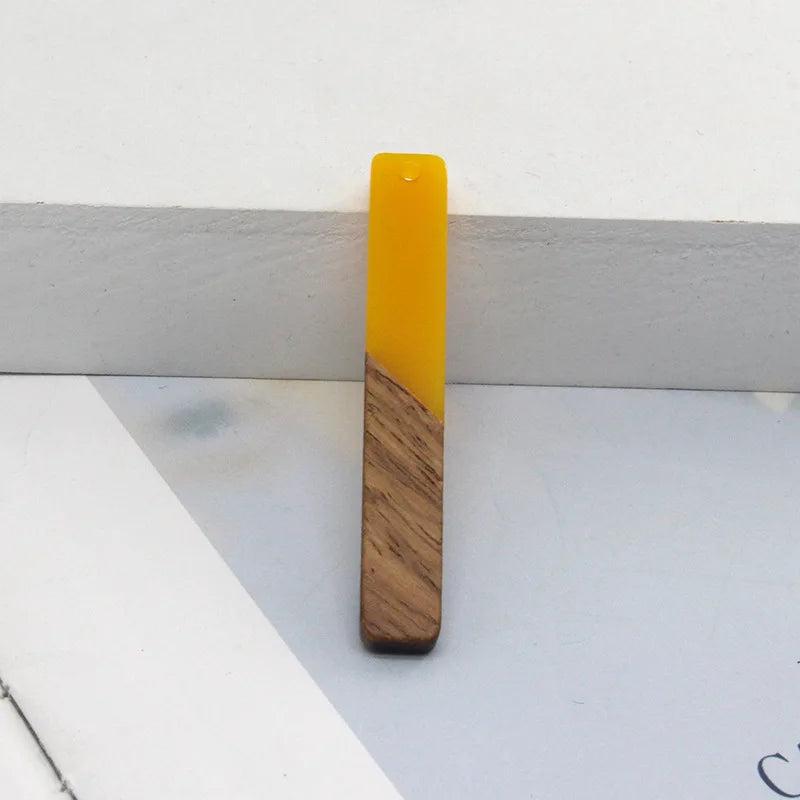 5pcs Resin Wood Charms Bohemian Earrings Pendants DIY Wooden Statement Jewelry