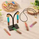 5pcs Resin Wood Charms Bohemian Earrings Pendants DIY Wooden Statement Jewelry