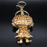 Cute Cat Rhinestone Keychain with Glasses for Women Men
