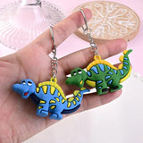 10pcs Dino Key Chain Acrylic Animal Pendant Keychain Jewelry