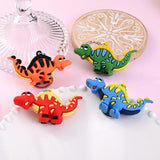 10pcs Dino Key Chain Acrylic Animal Pendant Keychain Jewelry