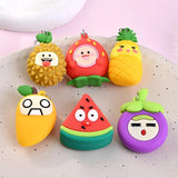 10PCS Colorful PVC Keychain Charms Plants Vegetables Shape Key Bag Trinkets