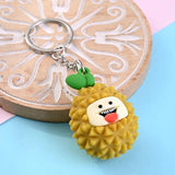 10PCS Colorful PVC Keychain Charms Plants Vegetables Shape Key Bag Trinkets
