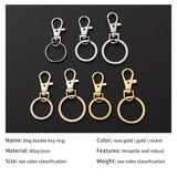 10 Pcs Metal Swivel Trigger Dog Buckle Keychain Hooks DIY Jewelry Key Ring