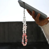 Multicolor Stone Beads Phone Chain DIY Crystal Beaded Chain Pendant