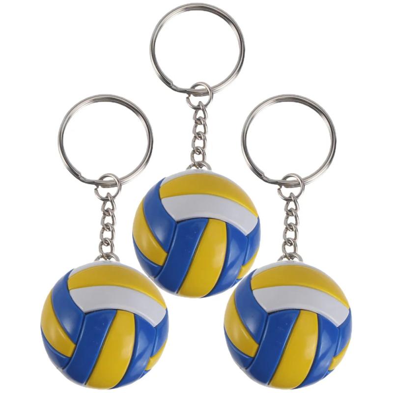 3 Pcs Volleyball Basketball Keychain Party Favors Women Plastic Holder Miss