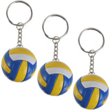 3 Pcs Volleyball Basketball Keychain Party Favors Women Plastic Holder Miss