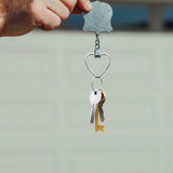 40Pcs Retro Style Heart Shape Key Rings Handcrafted Split Rings