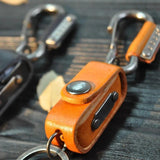 Vintage Dice Pack Leather Keychain Metal Loop Key Ring Fob Belt