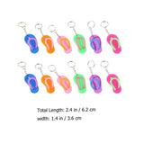 12 Pcs Key Fob Slippers Chain Holder Pendants Small Keychain Hanging Decors