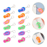 12 Pcs Key Fob Slippers Chain Holder Pendants Small Keychain Hanging Decors