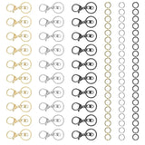 90Pcs Jump Rings Metal Swivel Clasps Lobster Claw Clasps