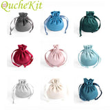 5pcs Velvet Bags Drawstring Pouches Wedding Christmas Party Decoration