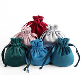 5pcs Velvet Bags Drawstring Pouches Wedding Christmas Party Decoration