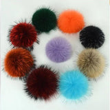 Real Raccoon Fur Ball Pompom Keychain Pendant Women Girls Accessories