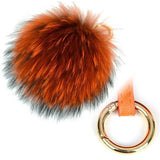Real Raccoon Fur Ball Pompom Keychain Pendant Women Girls Accessories