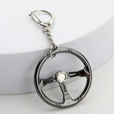 Racing Car Keychain Steering Wheel Metal Key Chain Anime Boyfriend Gift
