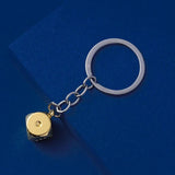 Metal Personality Dice Keyfob Keyring Keychain for Men Women