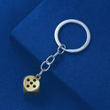 Metal Personality Dice Keyfob Keyring Keychain for Men Women
