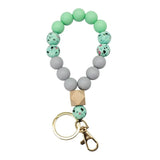 Silicone Bead Keychain Bracelet Key Chain Lobster Clasp Car Key Jewelry