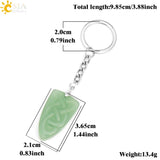 CSJA Pink Crystal Shield Shape Stone Keychain