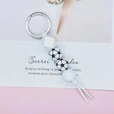 Custom Letter Silicone Bead Keychain for Men Women