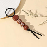 Custom Letter Silicone Bead Keychain for Men Women