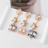 Mini Handbag Lock Keychain Car Pendant Metal Keyring