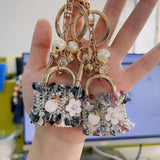 Mini Handbag Lock Keychain Car Pendant Metal Keyring