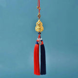 Gold-plated Double Gourd Car Interior Decoration Pendant Gear Bead