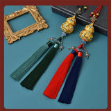 Gold-plated Double Gourd Car Interior Decoration Pendant Gear Bead