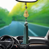 Gold-plated Double Gourd Car Interior Decoration Pendant Gear Bead