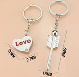 Love Arrow Couples Keychains Men Women Bag Pendant Trinket