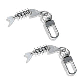 Rai Fishbone Keychain Bag Pendant Creative Gift Cartoon Car Keyholder