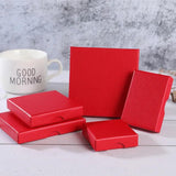 5pcs Thin Square Jewelry Box Bracelet Packaging Red