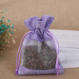 5pcs Linen Drawstring Jewelry Gift Bag Sachet Collection Packaging Bags
