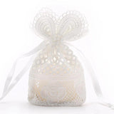 5pcs Round Hole Lace Bag Jewelry Storage Drawstring Bags