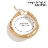 Punk Metal Chain Collar Necklace with Cross Choker for Women